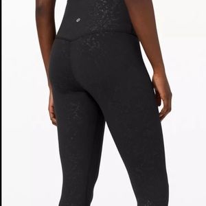COPY - COPY - black speckle emboss LULULEMON LEGGINGS